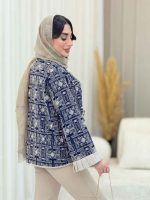 مانتو طرح دار مهتاب کد 6451 - تصویر 14