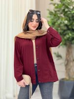 مانتو برش دار جیب پایین کد 6429
