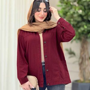 مانتو برش دار جیب پایین کد 6429