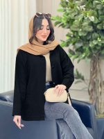 مانتو برش دار جیب پایین کد 6429 - تصویر 3