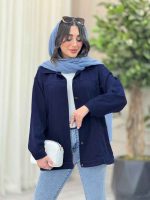 مانتو برش دار جیب پایین کد 6429 - تصویر 4