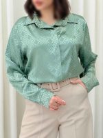 شومیز ساتن طرح لوزی کد 6312 - تصویر 11