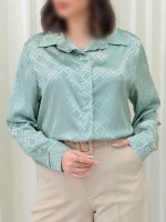 شومیز ساتن طرح لوزی کد 6312 - تصویر 8