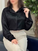 شومیز ساتن طرح لوزی کد 6312 - تصویر 7