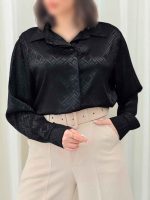 شومیز ساتن طرح لوزی کد 6312 - تصویر 4