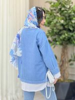 جین ترکیبی دو جیب زاپ دار کد 6461 - تصویر 3