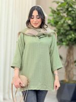 شومیز جلو بسته آنیسا کد 6455 - تصویر 3