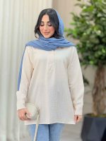 شومیز یقه دو دکمه دنیز کد 6294 - تصویر 8