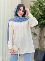 شومیز یقه دو دکمه دنیز کد 6294 - تصویر 10