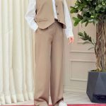 ست جلیقه و شلوار جیب نما کد 6187