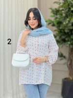 شومیز طرح دار ارغوان کد 6440 - تصویر 4