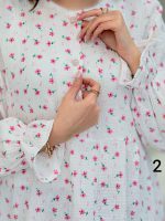 شومیز طرح دار ارغوان کد 6440 - تصویر 3