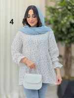 شومیز طرح دار ارغوان کد 6440 - تصویر 19