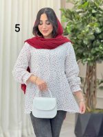 شومیز طرح دار ارغوان کد 6440 - تصویر 17