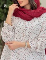 شومیز طرح دار ارغوان کد 6440 - تصویر 23