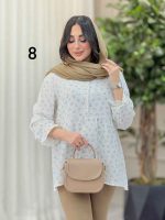شومیز طرح دار ارغوان کد 6440 - تصویر 15
