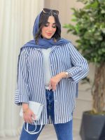 مانتو راه راه تک جیب سارینا کد 6469