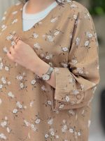 شومیز طرح گل آستین پاگن کد 6447 - تصویر 3