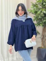 مانتو جلو بسته چین دار کد 6464 - تصویر 18