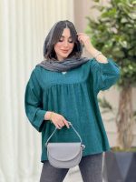 مانتو جلو بسته چین دار کد 6464 - تصویر 13