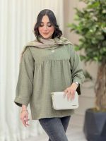 مانتو جلو بسته چین دار کد 6464 - تصویر 17