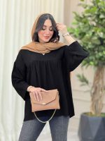 مانتو جلو بسته چین دار کد 6464 - تصویر 15