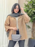 شومیز آستین پاگن ثمین کد 6466 - تصویر 8
