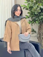 شومیز آستین پاگن ثمین کد 6466 - تصویر 5