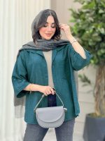 شومیز آستین پاگن ثمین کد 6466 - تصویر 12