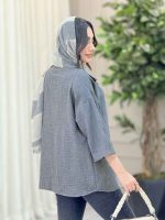 شومیز آستین پاگن ثمین کد 6466 - تصویر 13