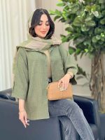 شومیز آستین پاگن ثمین کد 6466 - تصویر 2
