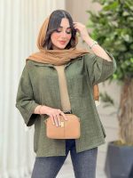 شومیز آستین پاگن ثمین کد 6466 - تصویر 4