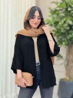 شومیز آستین پاگن ثمین کد 6466 - تصویر 3