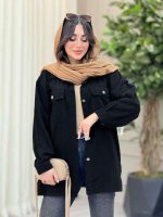 مانتو کتان جیب پاکتی بیتا کد 6428 - تصویر 5