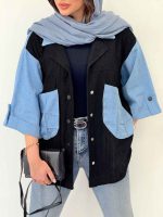 مانتو جین ترکیبی دو جیب ماریا کد 6305 - تصویر 11