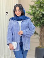 شومیز طرح دار دایانا کد 6463 - تصویر 18