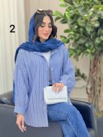 شومیز طرح دار دایانا کد 6463 - تصویر 22