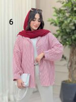 شومیز طرح دار دایانا کد 6463 - تصویر 25