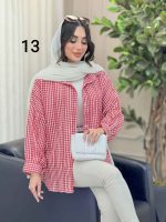 شومیز طرح دار دایانا کد 6463 - تصویر 6