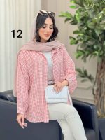 شومیز طرح دار دایانا کد 6463 - تصویر 3
