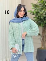 شومیز طرح دار دایانا کد 6463 - تصویر 7