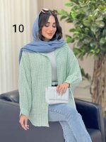 شومیز طرح دار دایانا کد 6463 - تصویر 21