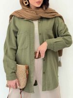 شومیز دو جیب تیما کد 6458