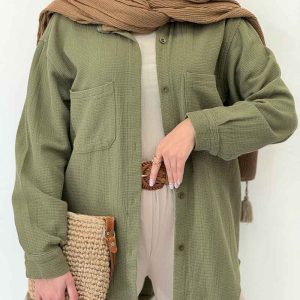شومیز دو جیب تیما کد 6458