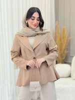 مانتو تک دکمه راحیل کد 6369 - تصویر 5