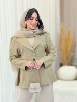 مانتو تک دکمه راحیل کد 6369 - تصویر 3