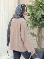 مانتو دو دکمه جیب نما ویدا کد 6445 - تصویر 10