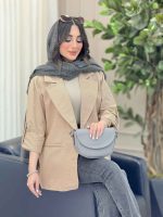 مانتو دو دکمه رامیا کد 6438 - تصویر 9