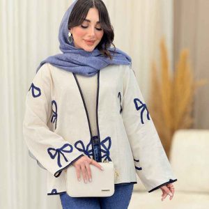 مانتو نواردوزی طرح پاپیون کد 6491