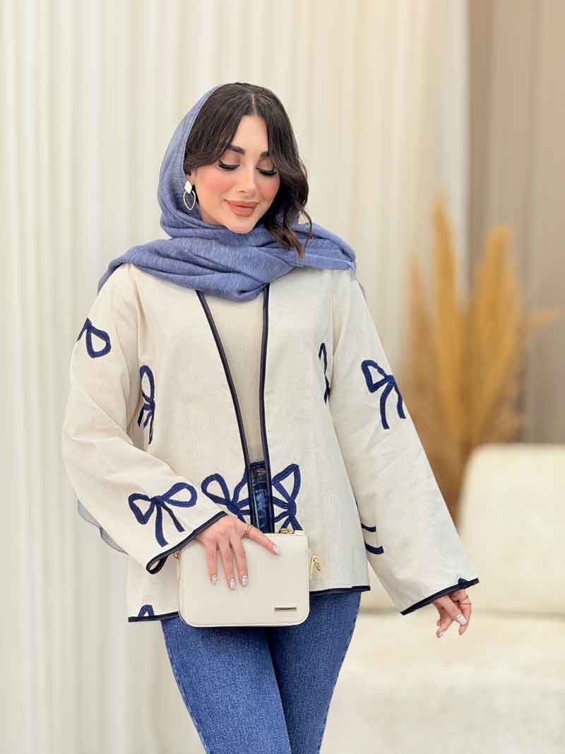 مانتو نواردوزی طرح پاپیون کد 6491 مانتو نواردوزی طرح پاپیون کد 6491